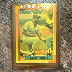 Topps Frank Thomas Rookie Card with Yellow and Green Accents Hard to find for $